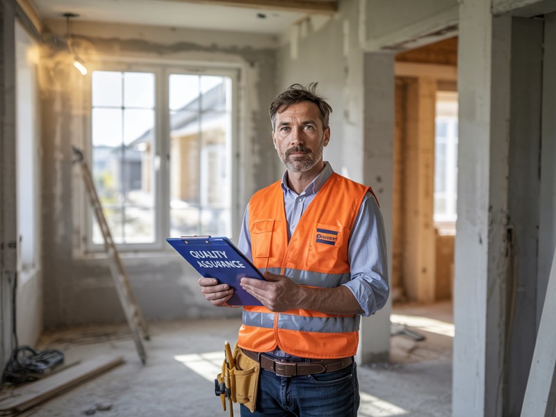 Construction professional at work