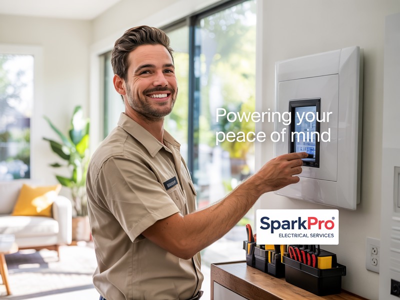 Electrical professional at work